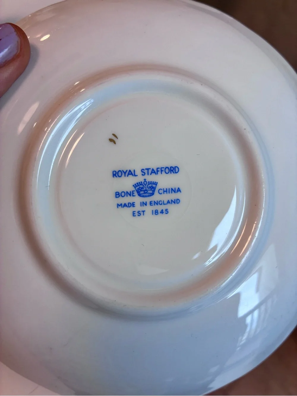 Royal stafford Purple and Gold Porcelain Teacup & Saucer